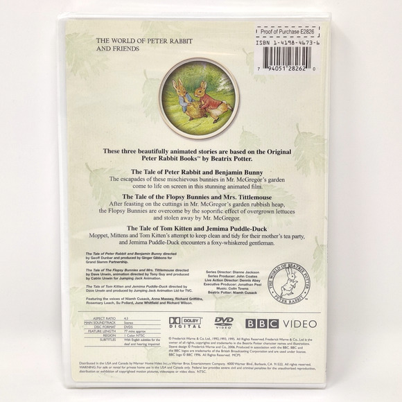 BBC Beatrix Potter The World of Peter Rabbit and Friends DVD Animated New Sealed - Picture 2 of 11